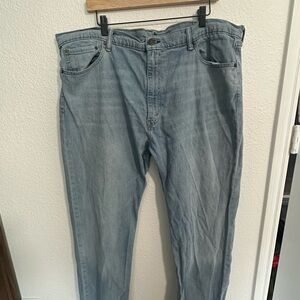 Levi’s 505 Regular size 42x32 Men’s Blue Jeans Light Wash 100% Cotton